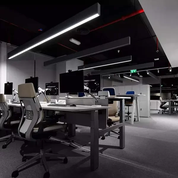 Linear light for office lighting with smart lighting control system in Dubai, UAE